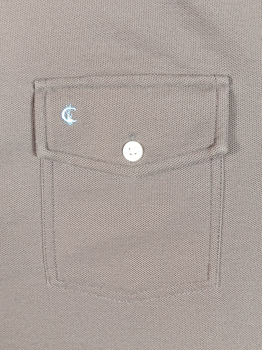 Criquet Shirt Mens XL Gray Long Sleeve Polo Pique Pocket Pima Cotton Golf Office - Picture 5 of 11